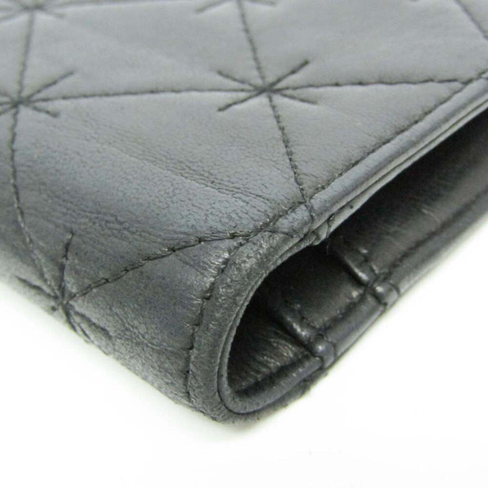CHANEL Authentic Black Lambskin Leather Logo Wallet - Picture 7 of 16